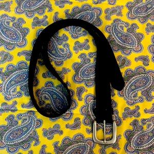 Black leather/brass belt